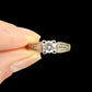 Vintage 18ct white gold high set diamond solitaire engagement ring 0.34ct