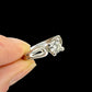 Vintage 18ct white gold high set diamond solitaire engagement ring 0.34ct