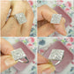 Antique Art Deco 18ct Platinum pavé diamond cluster panel ring