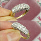Vintage 9ct gold seven stone Diamond half eternity ring 0.50ct wedding band