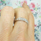 Vintage Art Deco 18ct white gold Diamond wedding band 0.66ct ~ Full eternity ring size O / 7