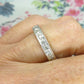 Vintage Art Deco 18ct white gold Diamond wedding band 0.66ct ~ Full eternity ring size O / 7