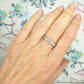 Vintage 18ct white gold Diamond half eternity ring 0.33ct ~ size P 1/2 / 7.75