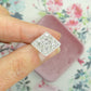 Antique Art Deco 18ct Platinum pavé diamond cluster panel ring