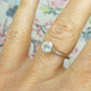 Vintage 18ct white gold Platinum old cut diamond solitaire engagement ring 0.62 carat - With appraisal