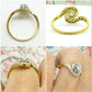 Antique French 18ct diamond tourbillon solitaire ring ~ Edwardian - Belle Èpoque c1900-1910