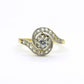 Antique French 18ct diamond tourbillon solitaire ring ~ Edwardian - Belle Èpoque c1900-1910