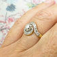Antique French 18ct diamond tourbillon solitaire ring ~ Edwardian - Belle Èpoque c1900-1910