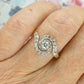 Antique French 18ct diamond tourbillon solitaire ring ~ Edwardian - Belle Èpoque c1900-1910