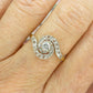 Antique French 18ct diamond tourbillon solitaire ring ~ Edwardian - Belle Èpoque c1900-1910