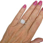 Vintage 18ct white gold diamond cluster engagement ring