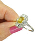 Vintage Art Deco style Platinum yellow sapphire diamond cluster panel ring