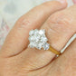 Stunning vintage 18ct gold diamond cluster engagement ring 1.73 carat ~ Independent Valuation