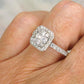 Vintage 18ct white gold diamond cluster engagement ring