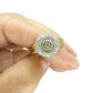 Vintage 9ct gold pavé set Diamond halo cluster ring