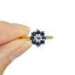 Sweet vintage 18ct diamond & sapphire daisy cluster ring c1970's