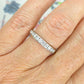 Vintage 14ct white gold channel set Diamond half eternity ring ~ wedding band