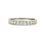 Vintage 14ct white gold channel set Diamond half eternity ring ~ wedding band