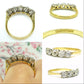 Antique Edwardian 18ct Platinum old mine cut diamond five stone ring 0.85ct c1900s -1920's