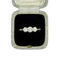 Antique 18ct Platinum old European cut diamond three stone trilogy ring 0.90ct ~ c1910's