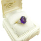 Vintage 18ct Platinum oval Amethyst & Diamond ring