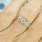 Vintage 18ct diamond three stone trilogy ring 0.58ct