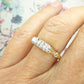 Vintage 18ct diamond three stone trilogy ring 0.58ct