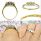 Antique 18ct Platinum old European cut diamond three stone trilogy ring 0.90ct ~ c1910's