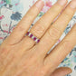 Vintage 18ct gold four stone ruby & diamond ring ~ engagement ~ anniversary