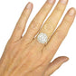 Stunning vintage 18ct Diamond statement cluster ring 1.40ct ~ double halo engagement