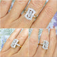 Vintage 18ct Art Deco style Diamond cluster panel ring