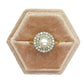 Vintage 9ct gold Pearl & Diamond halo cluster ring