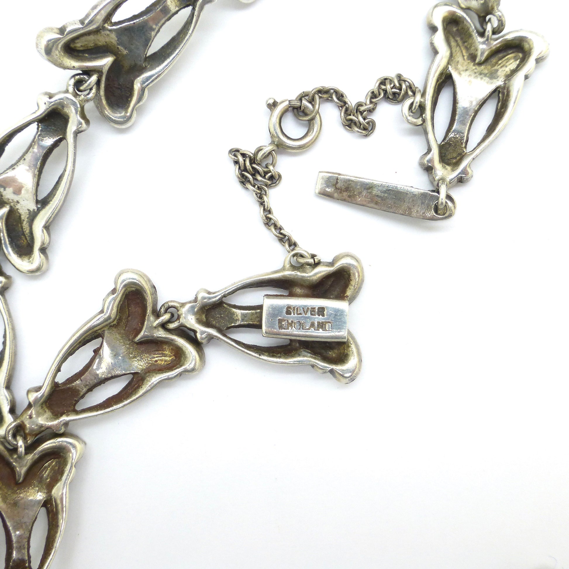 Vintage Art Deco silver marcasite articulated collar necklace c1930's