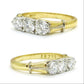 Vintage 18ct diamond three stone trilogy ring 0.58ct