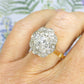 Stunning vintage 18ct Diamond statement cluster ring 1.40ct ~ double halo engagement