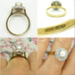 Vintage 9ct gold Pearl & Diamond halo cluster ring