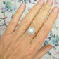 Vintage 9ct gold Pearl & Diamond halo cluster ring