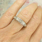Vintage 10K white gold princess cut diamond eternity wedding band 1.00ct