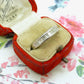 Vintage 10K white gold princess cut diamond eternity wedding band 1.00ct