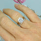 Vintage 9ct white gold 'Faux diamond' solitaire ring ~ CZ