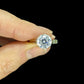 Vintage 9ct white gold 'Faux diamond' solitaire ring ~ CZ
