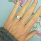 Vintage 9ct white gold 'Faux diamond' solitaire ring ~ CZ