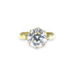 Vintage 9ct white gold 'Faux diamond' solitaire ring ~ CZ