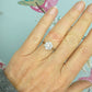 Vintage 9ct white gold diamond cluster halo engagement ring