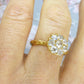 Antique Edwardian 18ct old cut diamond cluster ring 1.00 carat ~ 1910