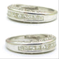 Vintage 10K white gold princess cut diamond eternity wedding band 1.00ct