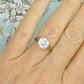 Vintage 9ct white gold 'Faux diamond' solitaire ring ~ CZ