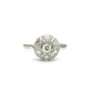 Vintage 9ct white gold diamond cluster halo engagement ring