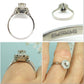 Vintage 9ct white gold diamond cluster halo engagement ring
