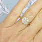 Antique Edwardian 18ct old cut diamond cluster ring 1.00 carat ~ 1910